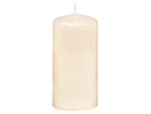 80mm x 150mm Ivory Pillar Candles (12 Candles)